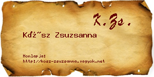 Kósz Zsuzsanna névjegykártya